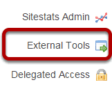 To access this tool, select External Tools from the Tool Menu of the Administration Workspace.