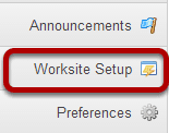 To access this tool, click Worksite Setup from the Tool Menu in Home.